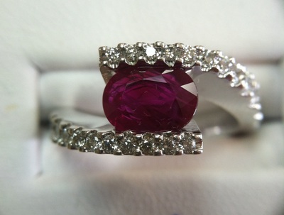 Custom Ruby & Diamond Anniversary Ring