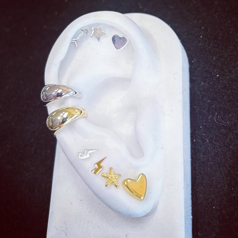 Sterling silver stud earrings. Childrens earrings. Earring Stacks