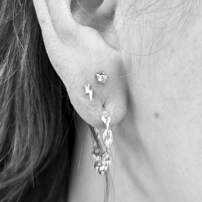 Sterling silver earring stack